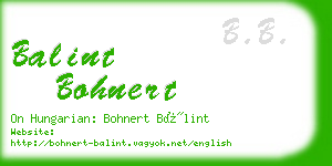 balint bohnert business card